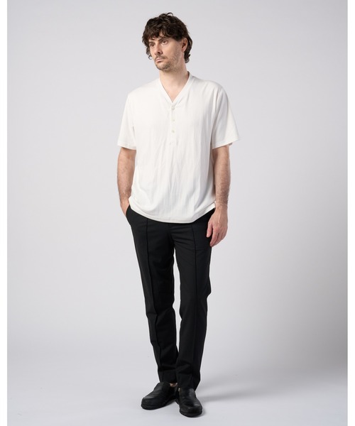 wjk(ダヴルジェイケイ)の「luxury cotton smart collar S/S(Tシャツ/カットソー・メンズ・ホワイト/ブラック/ネイビー・LARGE/MEDIUM/SMALL/X-LARGE)」の21枚目の写真