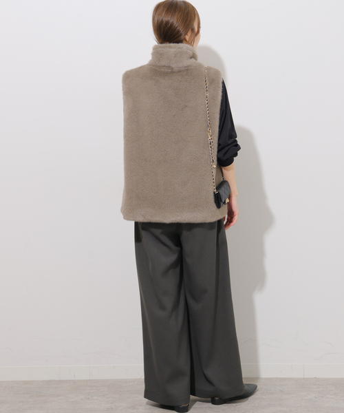 JOURNAL STANDARD relume(ジャーナルスタンダード レリューム)の「ツイーディーツイルタックワイドパンツ(スラックス・レディース・チョコ/チャコールグレー・36/38)」の5枚目の写真
