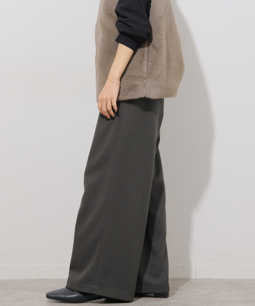 JOURNAL STANDARD relume(ジャーナルスタンダード レリューム)の「ツイーディーツイルタックワイドパンツ(スラックス・レディース・チョコ/チャコールグレー・36/38)」の8枚目の写真