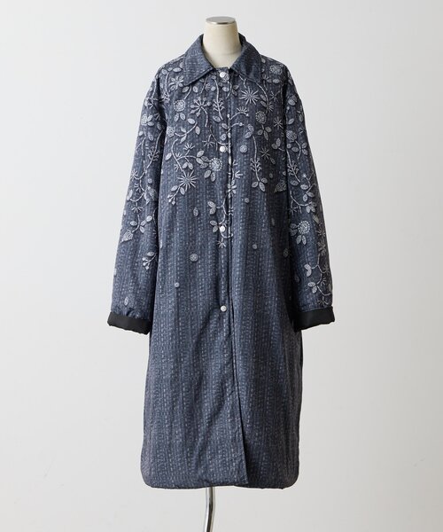 ear PAPILLONNER（イアパピヨネ）の「《リバーシブル/撥水》sampo×ear中綿ロングコート（その他アウター・レディース・ブラック/ベージュ・FREE）」の16枚目の写真