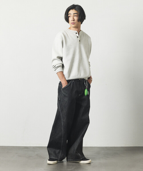 FREAK'S STORE(フリークスストア)の「3D シンチバック ワイドデニム(デニムパンツ・メンズ・ブルー/ブラック/ネイビー・MEDIUM/SMALL/LARGE)」の8枚目の写真