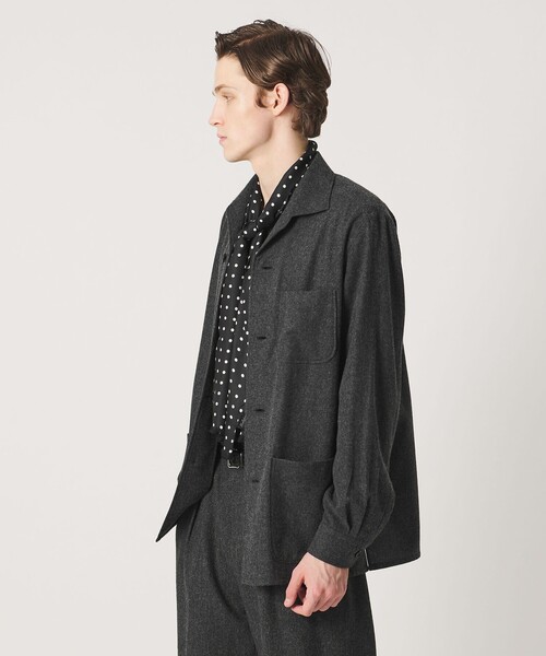 UNITED ARROWS(ユナイテッドアローズ)の「エターミン シャツジャケット(シャツ/ブラウス・メンズ・ダークグレー・S/L/M)」の2枚目の写真