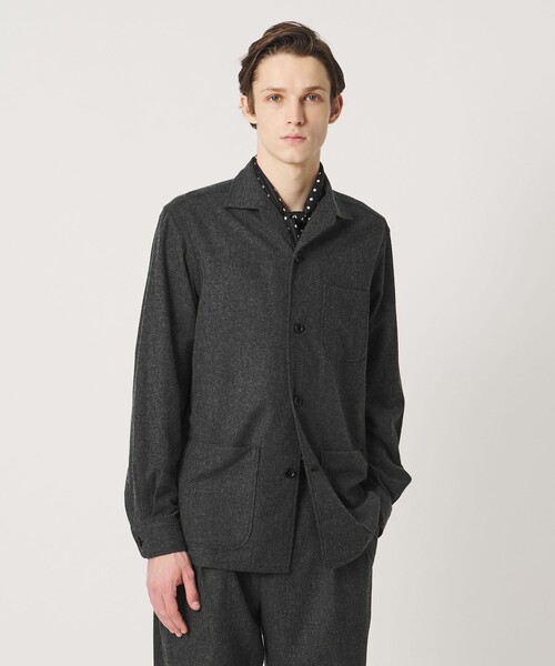 UNITED ARROWS(ユナイテッドアローズ)の「エターミン シャツジャケット(シャツ/ブラウス・メンズ・ダークグレー・S/L/M)」の3枚目の写真