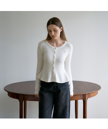 Flare Frill Cardigan [Ivory]
