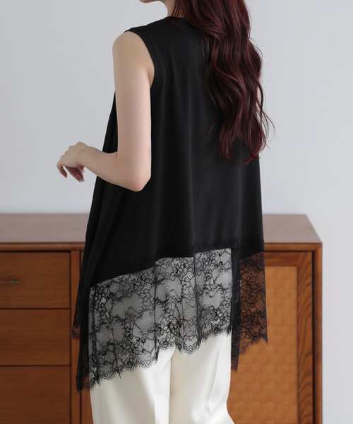 LUMIRA(アパレル)(ルミラ)の「裾レースイレヘム ノースリ プルオーバー(Tシャツ/カットソー・レディース・ホワイト系その他2/ブラック系その他2/ホワイト系その他4/ホワイト系その他/ブラック系その他3/ホワイト系その他3/ブラック系その他/ブラック系その他4・FREE)」の17枚目の写真