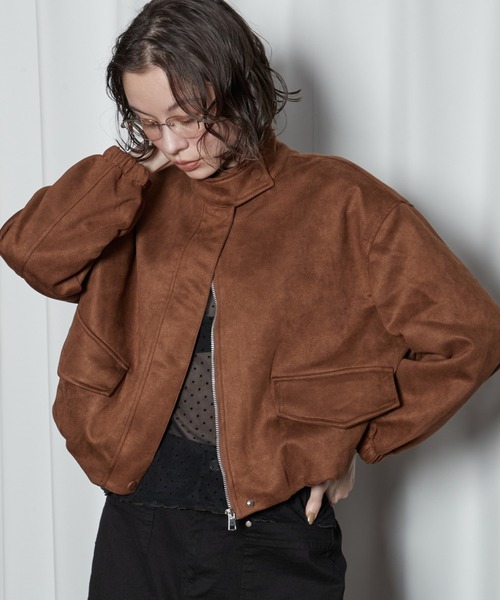 OFROOM（オフルーム）の「【2026秋冬新作】Eco Suede Blouson｜エコスエードブルゾン（ブルゾン・レディース・ブラック/ブラウン・FREE）」の11枚目の写真