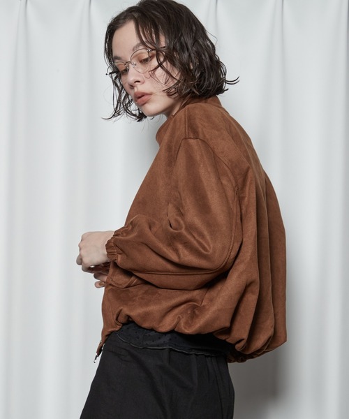 OFROOM（オフルーム）の「【2026秋冬新作】Eco Suede Blouson｜エコスエードブルゾン（ブルゾン・レディース・ブラック/ブラウン・FREE）」の12枚目の写真