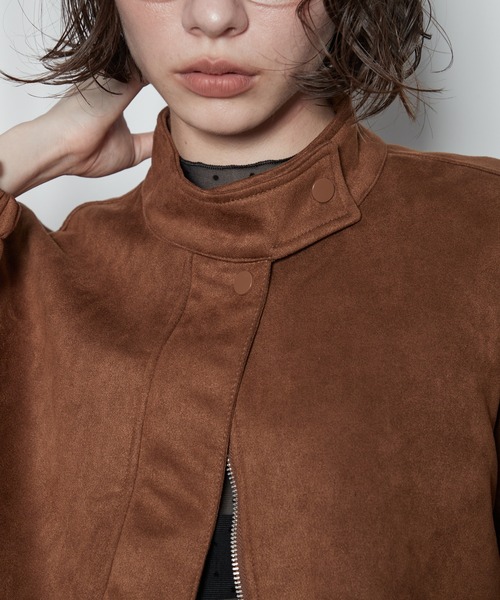 OFROOM（オフルーム）の「【2026秋冬新作】Eco Suede Blouson｜エコスエードブルゾン（ブルゾン・レディース・ブラック/ブラウン・FREE）」の15枚目の写真