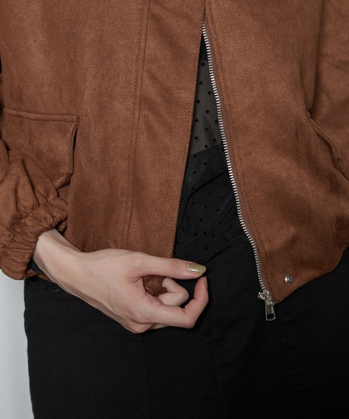 OFROOM（オフルーム）の「【2026秋冬新作】Eco Suede Blouson｜エコスエードブルゾン（ブルゾン・レディース・ブラック/ブラウン・FREE）」の16枚目の写真