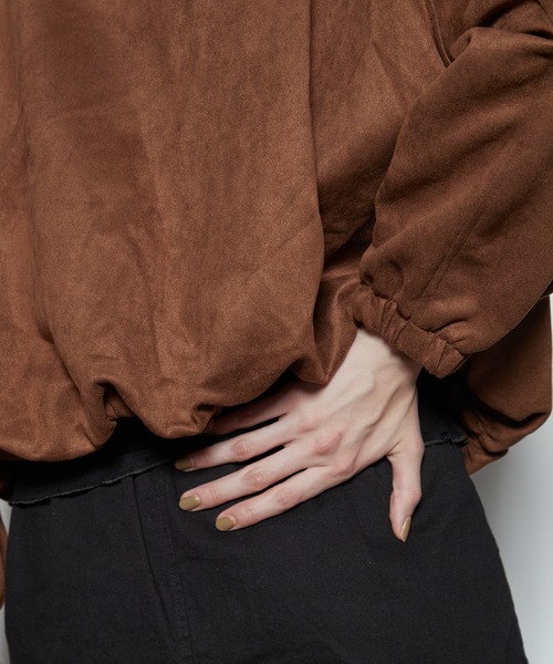 OFROOM（オフルーム）の「【2026秋冬新作】Eco Suede Blouson｜エコスエードブルゾン（ブルゾン・レディース・ブラック/ブラウン・FREE）」の17枚目の写真
