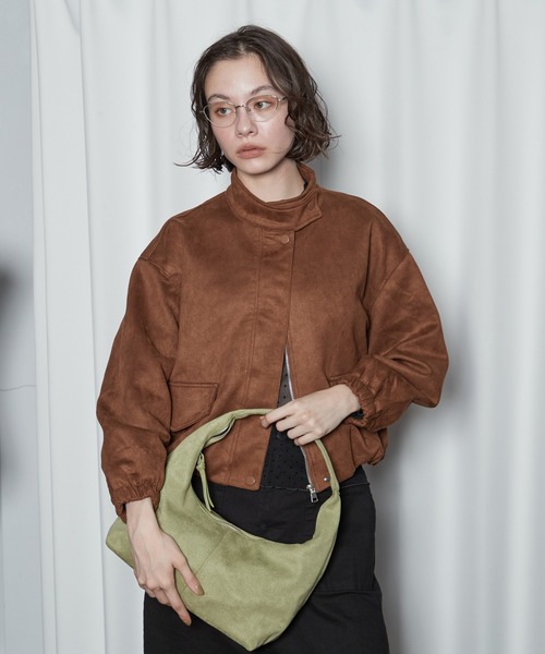 OFROOM（オフルーム）の「【2026秋冬新作】Eco Suede Blouson｜エコスエードブルゾン（ブルゾン・レディース・ブラック/ブラウン・FREE）」の21枚目の写真