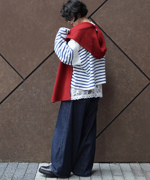 JOURNAL STANDARD LUXE（ジャーナルスタンダード　ラックス）の「25TH BORDER WIDE SHORT（Tシャツ/カットソー・レディース・ブルー・FREE）」の5枚目の写真