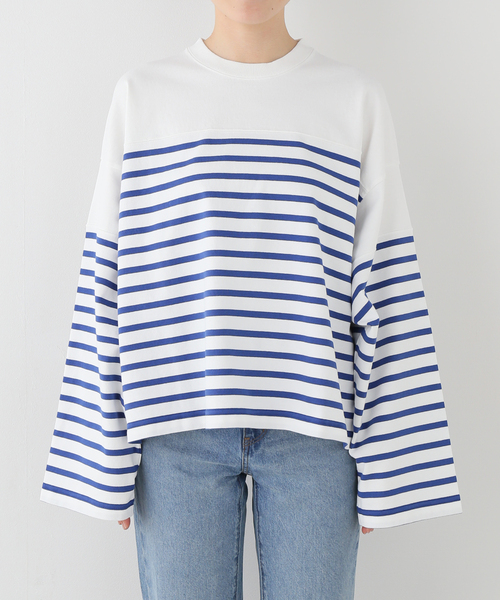 JOURNAL STANDARD LUXE（ジャーナルスタンダード　ラックス）の「25TH BORDER WIDE SHORT（Tシャツ/カットソー・レディース・ブルー・FREE）」の9枚目の写真