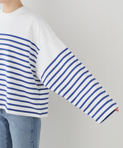 JOURNAL STANDARD LUXE（ジャーナルスタンダード　ラックス）の「25TH BORDER WIDE SHORT（Tシャツ/カットソー・レディース・ブルー・FREE）」の12枚目の写真