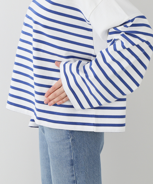 JOURNAL STANDARD LUXE（ジャーナルスタンダード　ラックス）の「25TH BORDER WIDE SHORT（Tシャツ/カットソー・レディース・ブルー・FREE）」の13枚目の写真