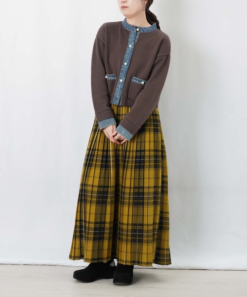 LUCA/LADY LUCK LUCA(ルカ/レディラックルカ)の「LC/LLL 起毛チェックプリーツスカート(スカート・レディース・グリーン/イエロー・FREE)」の21枚目の写真