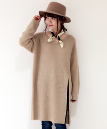 【ZOZOTOWN限定】スリットニットワンピース