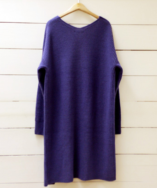 archives（アルシーヴ）の「【ZOZOTOWN限定】スリットニットワンピース（ワンピース・レディース・グレー/モカ/イエロー/アイボリー/サックスブルー・MEDIUM）」の19枚目の写真