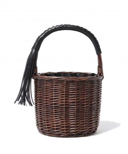 LEPSIM（レプシィム）の「ウィローバケツバッグ　743885（かごバッグ・レディース・ナチュラル/ダークブラウン・ONE SIZE）」の4枚目の写真