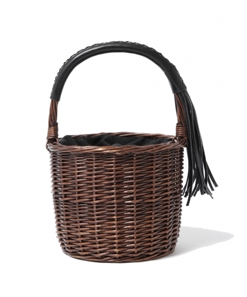 LEPSIM（レプシィム）の「ウィローバケツバッグ　743885（かごバッグ・レディース・ナチュラル/ダークブラウン・ONE SIZE）」の6枚目の写真