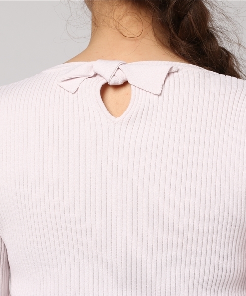 PROPORTION BODY DRESSING（プロポーションボディドレッシング）の「【美人百花 4月号掲載】ダブルベルフレアーニット（ニット/セーター・レディース・ネイビー/ホワイト系その他/ピンク/ブルー・3/2）」の9枚目の写真