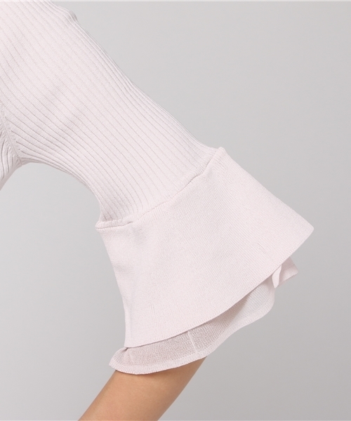 PROPORTION BODY DRESSING（プロポーションボディドレッシング）の「【美人百花 4月号掲載】ダブルベルフレアーニット（ニット/セーター・レディース・ネイビー/ホワイト系その他/ピンク/ブルー・3/2）」の10枚目の写真