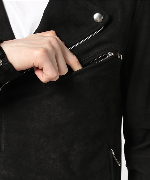 UNITED TOKYO（ユナイテッドトウキョウ）の「ヌバックダブルライダース（ライダースジャケット・メンズ・ブルー/ブラック・1/2/3）」の6枚目の写真