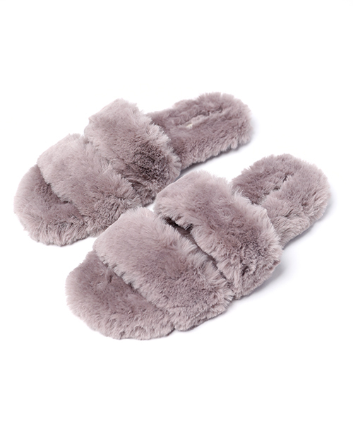 FREAK'S STORE（フリークスストア）の「ファーサンダル　2ストラップ (スリッパサンダル)（サンダル・レディース・ホワイト/ピンク/グレー・36/37/38）」の5枚目の写真