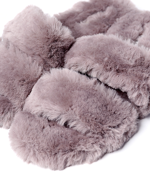 FREAK'S STORE（フリークスストア）の「ファーサンダル　2ストラップ (スリッパサンダル)（サンダル・レディース・ホワイト/ピンク/グレー・36/37/38）」の6枚目の写真