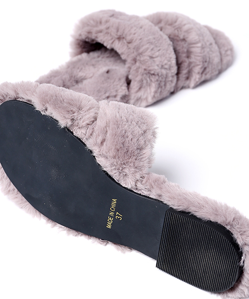 FREAK'S STORE（フリークスストア）の「ファーサンダル　2ストラップ (スリッパサンダル)（サンダル・レディース・ホワイト/ピンク/グレー・36/37/38）」の16枚目の写真