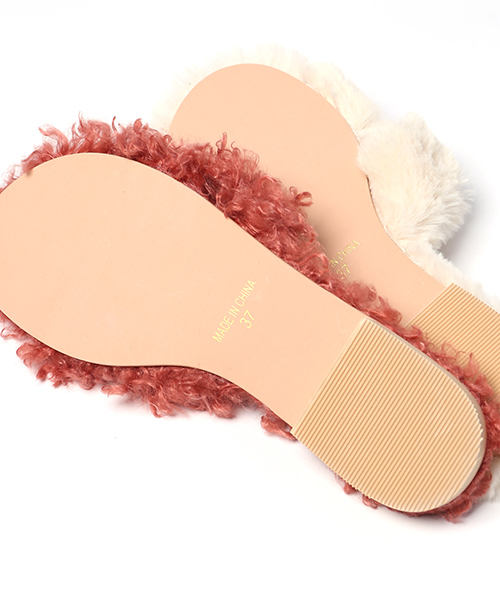 FREAK'S STORE（フリークスストア）の「ファーサンダル　2ストラップ (スリッパサンダル)（サンダル・レディース・ホワイト/ピンク/グレー・36/37/38）」の12枚目の写真