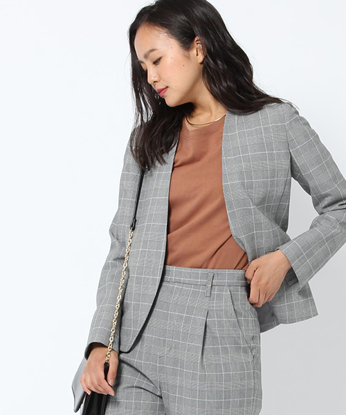 laboratory work(ラボラトリーワーク)の「ノーラペルジャケット(ノーカラージャケット・レディース・グレー/グレー系その他/ブラック・SMALL/MEDIUM)」の3枚目の写真