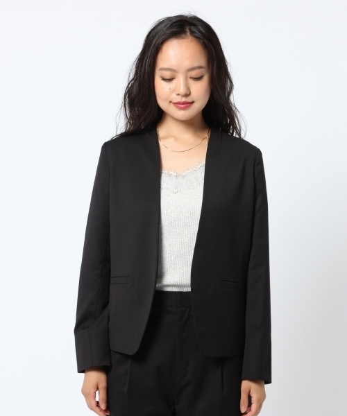 laboratory work(ラボラトリーワーク)の「ノーラペルジャケット(ノーカラージャケット・レディース・グレー/グレー系その他/ブラック・SMALL/MEDIUM)」の17枚目の写真