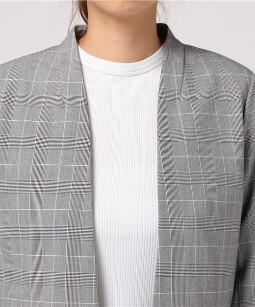 laboratory work(ラボラトリーワーク)の「ノーラペルジャケット(ノーカラージャケット・レディース・グレー/グレー系その他/ブラック・SMALL/MEDIUM)」の7枚目の写真