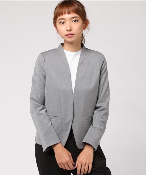 laboratory work(ラボラトリーワーク)の「ノーラペルジャケット(ノーカラージャケット・レディース・グレー/グレー系その他/ブラック・SMALL/MEDIUM)」の11枚目の写真