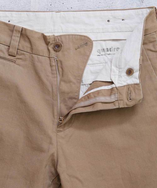 quadro（クオドロ）の「カヤヌコットンチノテーパードパンツ（チノパンツ・メンズ・ベージュ/ネイビー・SMALL/LARGE/MEDIUM）」の14枚目の写真