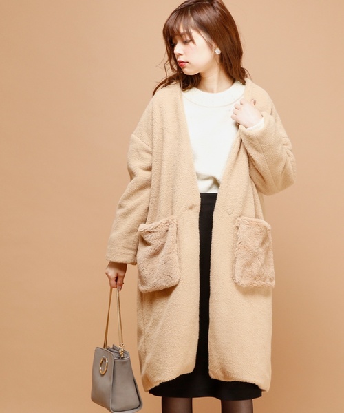 natural couture（ナチュラルクチュール）の「ファーポケットノー