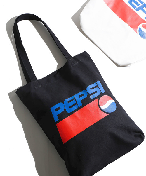 WEGO(ウィゴー)の「∴WEGO/PEPSI別注プリントトートバッグ(トートバッグ・メンズ・ブラック/ホワイト・FREE)」の2枚目の写真