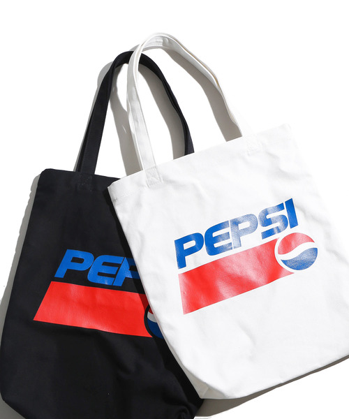 WEGO(ウィゴー)の「∴WEGO/PEPSI別注プリントトートバッグ(トートバッグ・メンズ・ブラック/ホワイト・FREE)」の8枚目の写真