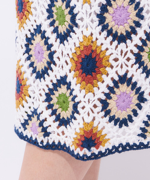 CIAOPANIC（チャオパニック）の「クロシェスカート（スカート・レディース・ネイビー/オフホワイト・FREE）」の13枚目の写真