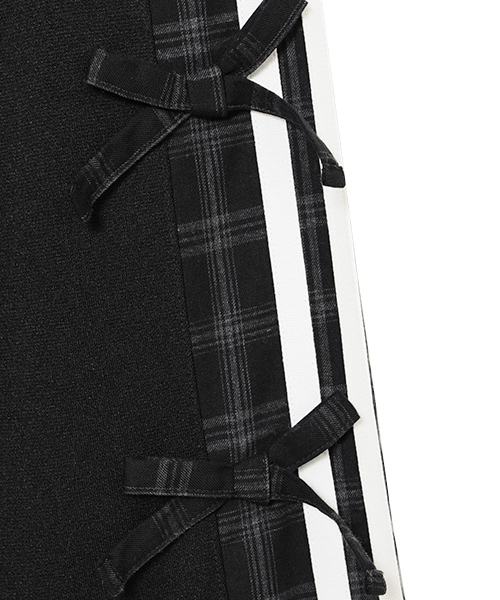 Candy Stripper（キャンディストリッパー）の「CHECK RIBBON TRIMMED JERSET パンツ（その他パンツ・レディース・ブラック/ネイビー・2）」の8枚目の写真