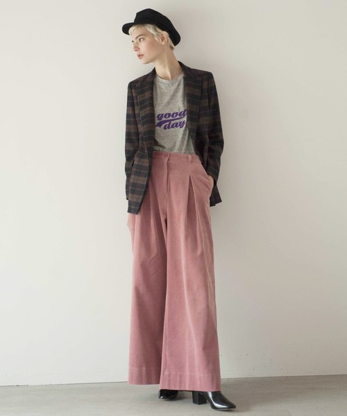 Banner Barrett（バナーバレット）の「CORDUROY PANTS/コーデュロイワイドパンツ（その他パンツ・レディース・ベージュ/パープル/ピンク・38/36）」の3枚目の写真