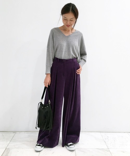 Banner Barrett（バナーバレット）の「CORDUROY PANTS/コーデュロイワイドパンツ（その他パンツ・レディース・ベージュ/パープル/ピンク・38/36）」の8枚目の写真