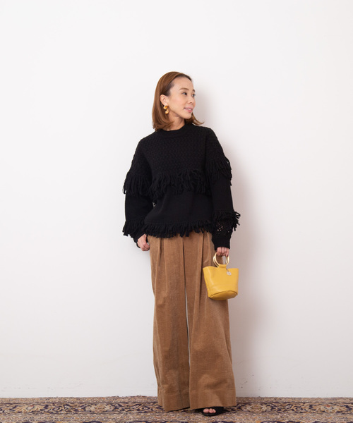 Banner Barrett（バナーバレット）の「CORDUROY PANTS/コーデュロイワイドパンツ（その他パンツ・レディース・ベージュ/パープル/ピンク・38/36）」の7枚目の写真