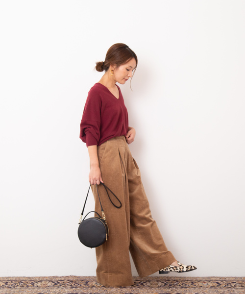 Banner Barrett（バナーバレット）の「CORDUROY PANTS/コーデュロイワイドパンツ（その他パンツ・レディース・ベージュ/パープル/ピンク・38/36）」の5枚目の写真