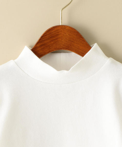 green label relaxing(グリーンレーベルリラクシング)の「モックネック袖ロゴプリントプルオーバー(Tシャツ/カットソー・キッズ・オフホワイト/ワインレッド・95/115/105/135/125)」の10枚目の写真