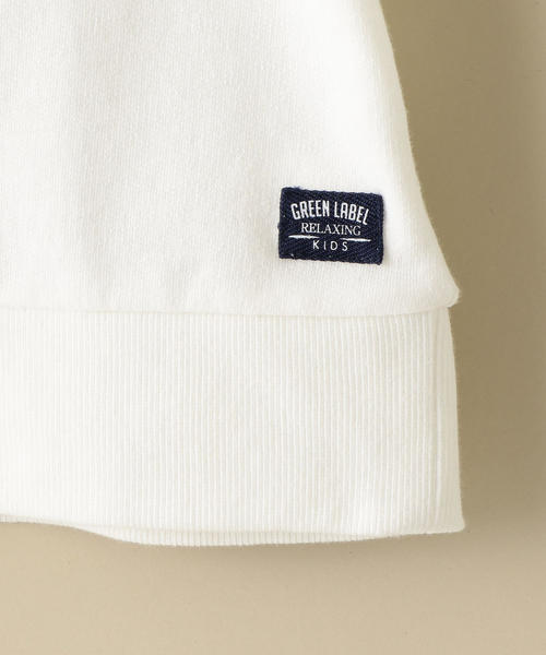 green label relaxing(グリーンレーベルリラクシング)の「モックネック袖ロゴプリントプルオーバー(Tシャツ/カットソー・キッズ・オフホワイト/ワインレッド・95/115/105/135/125)」の8枚目の写真