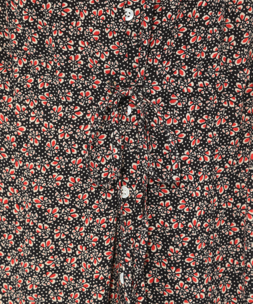 LAKOLE(ラコレ)の「フロントボタンフローラルワンピース / LAKOLE(ワンピース・レディース・ボルドー/ブラック・SMALL/MEDIUM)」の12枚目の写真