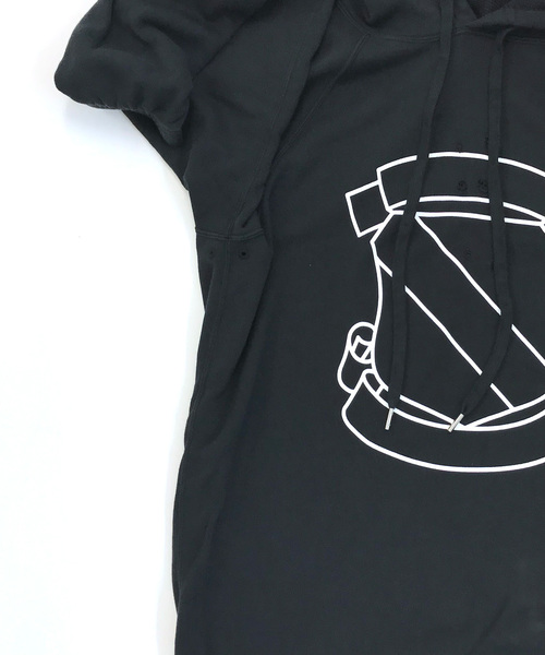 NUMBER (N)INE（ナンバーナイン）の「EXCLUSIVE_EMBLEM_ DAMAGE HOODY SWEATSHIRT（パーカー・メンズ・ブラック・2/4/3）」の6枚目の写真