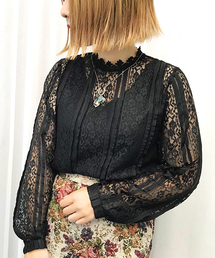 apres jour | レースハイネック袖ボリュームブラウス【ZOZOTOWN限定アイテム】(シャツ/ブラウス)